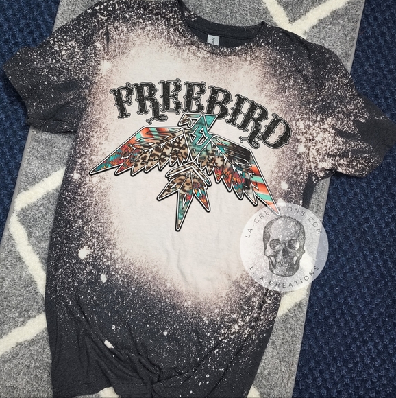 Freebird Bleached Tee S-3x - Picture 1 of 1